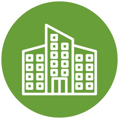 Bina. Web simgesi basit illüstrasyon