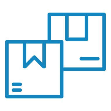 Kutular. Web simgesi basit illüstrasyon