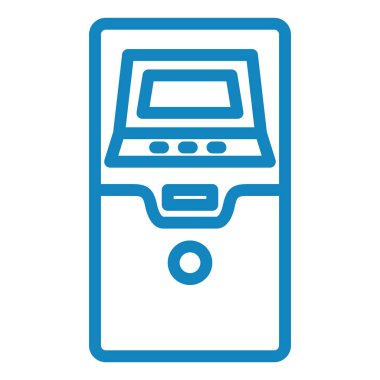 atm makine simgesi vektör illüstrasyonu