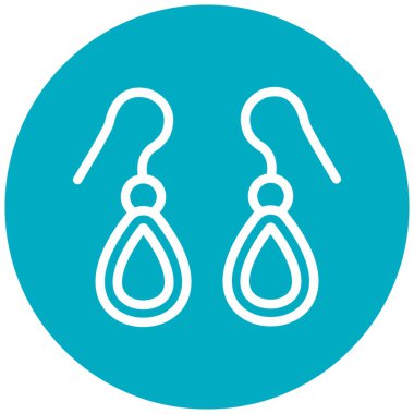 kolye simgesi, vektör illüstrasyonu