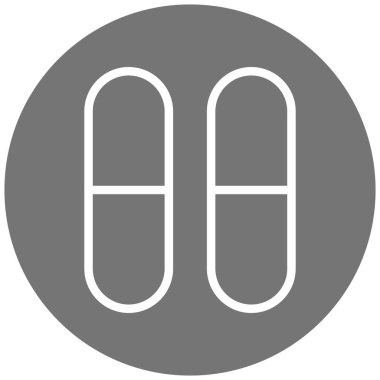 Kapsül. Web simgesi basit illüstrasyon