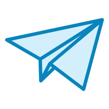 Kağıttan uçak. Web simgesi basit tasarım 