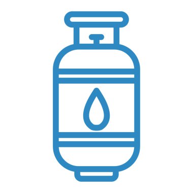 Gaz yakıcı ikon vektörü. Kamp ocağı tabelası. izole edilmiş sınır sembolü çizimi