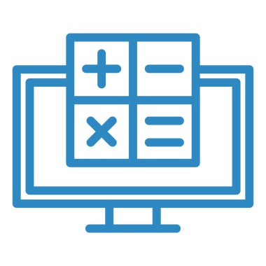 Hesap makinesi. Web simgesi basit illüstrasyon