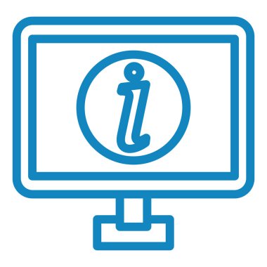 Bilgi. Web simgesi basit illüstrasyon