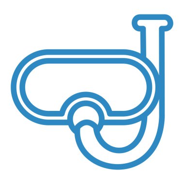 Dalış maskesi simgesinin vektör illüstrasyonu