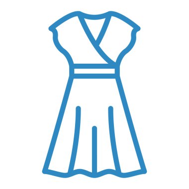 elbise vektörü ince çizgi simgesi