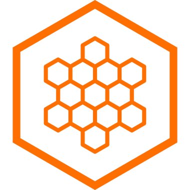 Bal peteği. Web simgesi basit illüstrasyon