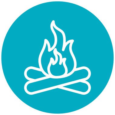 Ateş vektörü simgesini ateşle