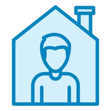 Tıbbi maskeli bir adamın vektör çizimi