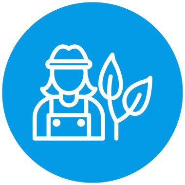 çiftçi vektör simgesi düzenlenebilir