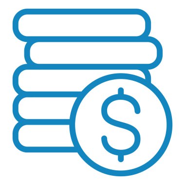 Dolar. Web simgesi vektör illüstrasyonu