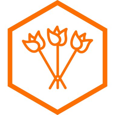 Lale. Web simgesi basit illüstrasyon