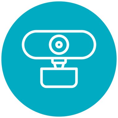 Web kamera simgesinin vektör illüstrasyonu