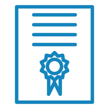 Sertifika. Web simgesi basit illüstrasyon