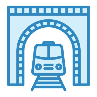 Tünel simgesi, vektör illüstrasyonu