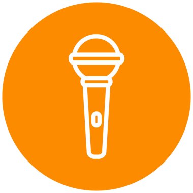 Mikrofon. Web simgesi basit tasarım