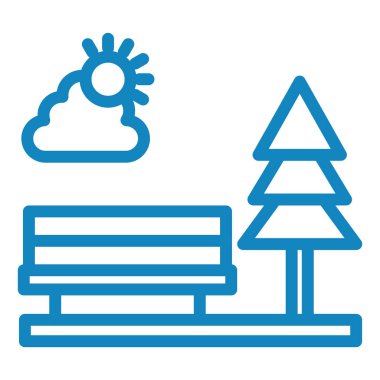 Park simgesinin vektör illüstrasyonu