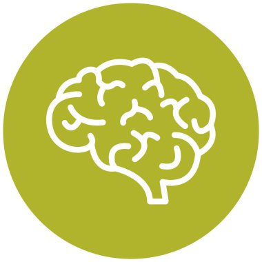 Beyin. Web simgesi basit tasarım