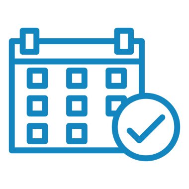 Takvim simgesi vektör illüstrasyonu