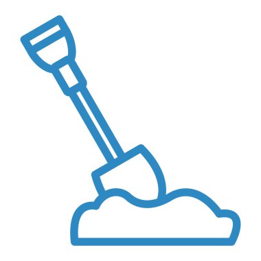 kürek simgesi vektör illüstrasyonu