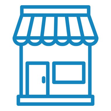 Dükkan. Web simgesi vektör illüstrasyonu