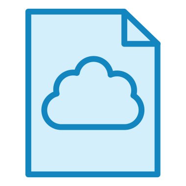 Bulut Dosyası modern ikon vektör illüstrasyonu