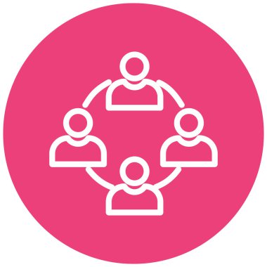 Takım çalışması. Web simgesi basit illüstrasyon