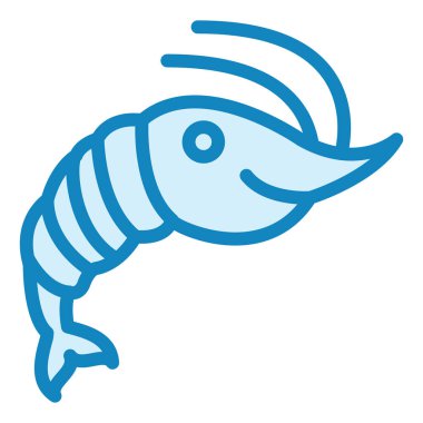 Karides modern simge vektör çizimi  