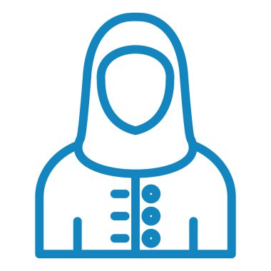 Başörtüsü. Web simgesi basit illüstrasyon