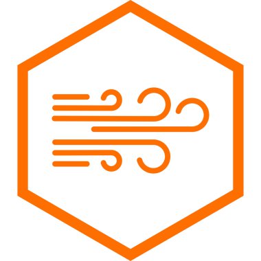 Rüzgar dalga ikonu vektör illüstrasyonu 