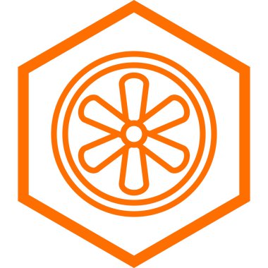 turuncu çizgi çiçek simgesi beyaz arkaplanda izole edildi. vektör illüstrasyonu