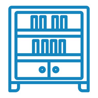 Çekmeceler. Web simgesi basit illüstrasyon