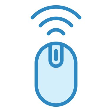 Kablosuz bilgisayar fare simgesi. Web tasarımı için kablosuz dizüstü bilgisayar vektör simgelerinin düz çizimi