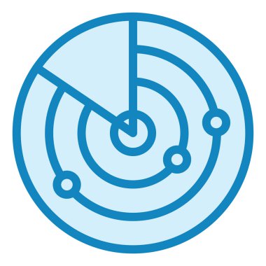 radar modern ikon vektör illüstrasyonu 