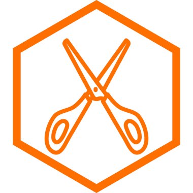 Makas simgesi. vektör illüstrasyonu