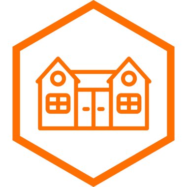 Ev. Web simgesi basit illüstrasyon