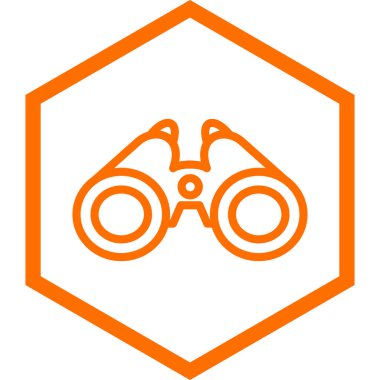 dürbün simgesi vektör illüstrasyonu