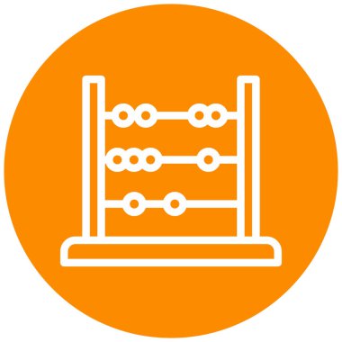 Abaküs. Web simgesi basit illüstrasyon