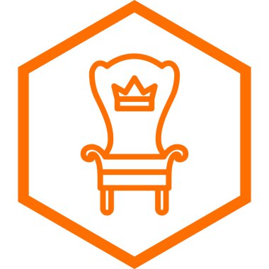 Bir sandalye simgesinin vektör illüstrasyonu