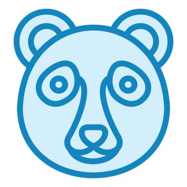 Panda modern ikon vektör illüstrasyonu 