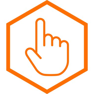 El imleç simgesi. Web için yukarı ok vektör simgelerinin özet çizimi