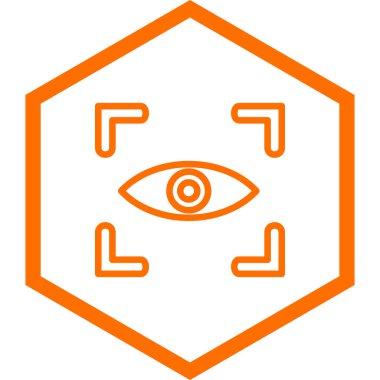 Göz rengi simgesinin vektör illüstrasyonu