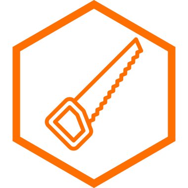 Testere ikonu. Web için basit yapı aracı vektör simgeleri illüstrasyonu