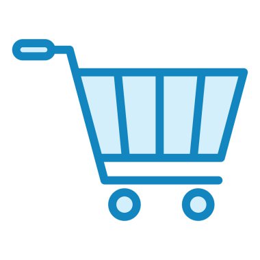 Alışveriş arabası ikon vektör illüstrasyonu