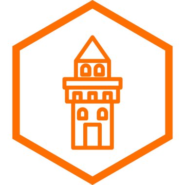 Kiliseye. Web simgesi basit tasarım