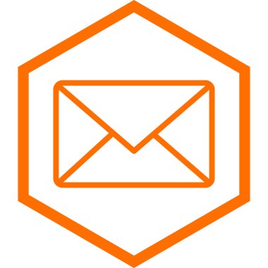 Moda Biçiminde Zarf Simgesi İzole Arkaplan