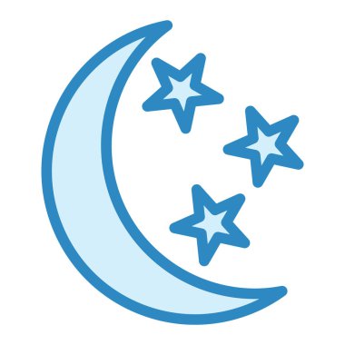 ay ve yıldız simge vektör çizim