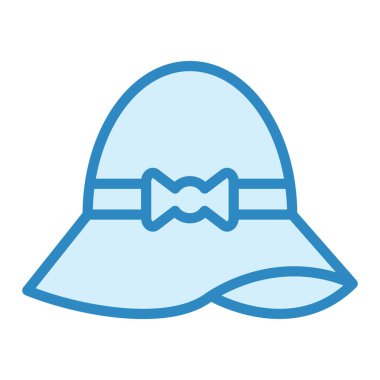 Pamela şapka simgesi vektör illüstrasyonu