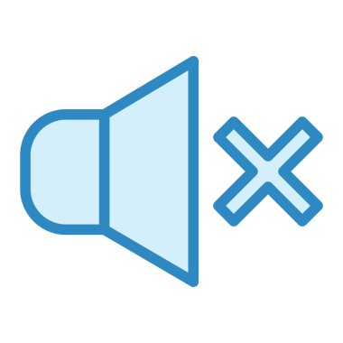 Sesi kıs. Web simgesi basit illüstrasyon